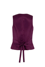 Load image into Gallery viewer, Tuxedo Waistcoat Plum Velvet