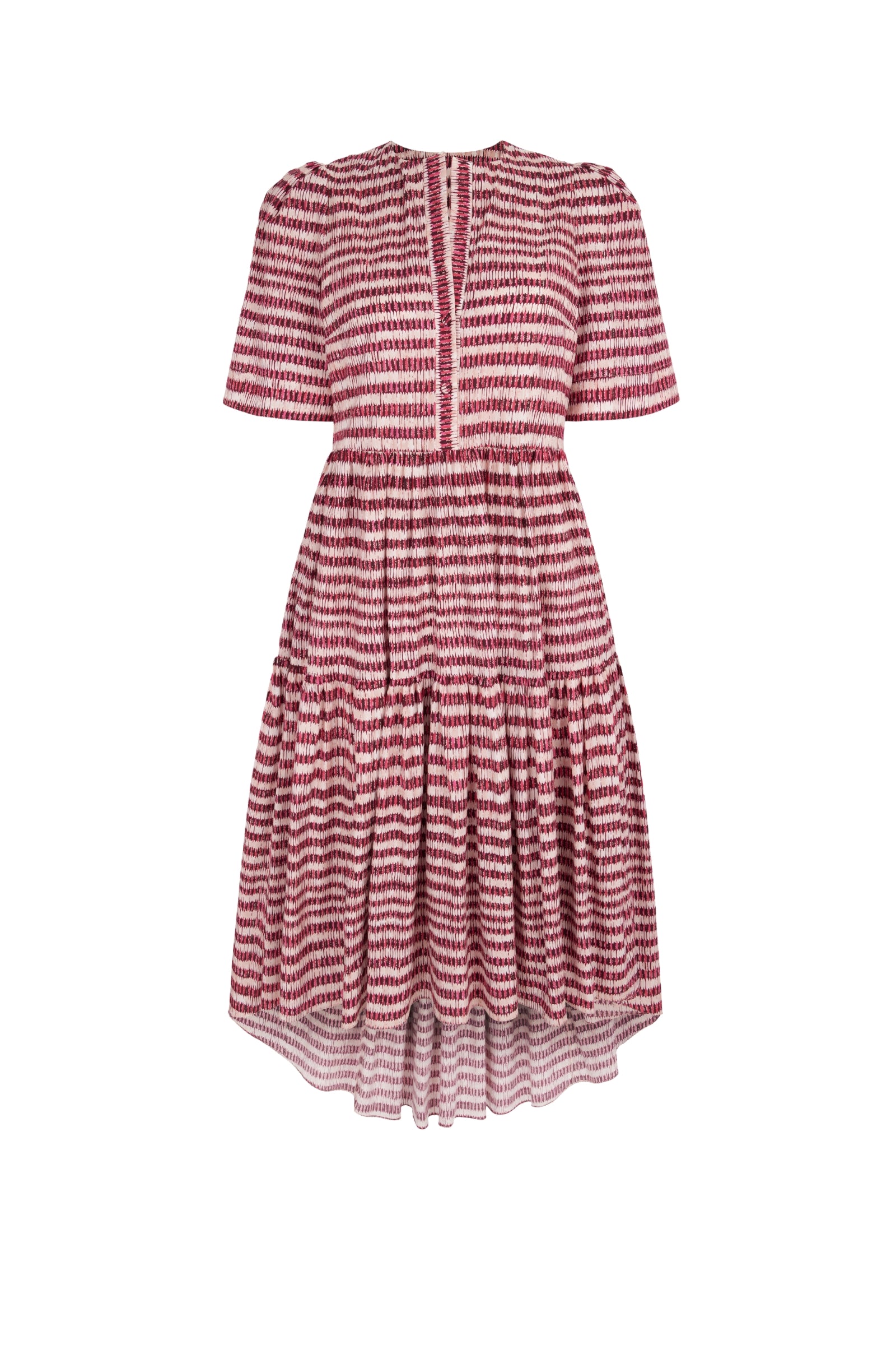 Tierney Printed Day Dress Pink Ladders