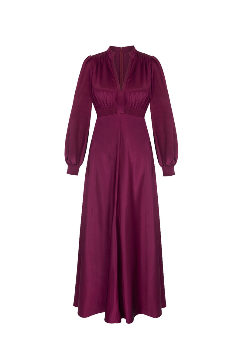 Gloria Lux Midi Dress Plum