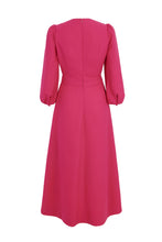 Load image into Gallery viewer, Clemmie Dress Wool Crepe Raspberry