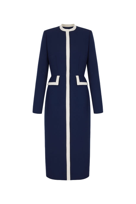 Simple Coat Dress Navy