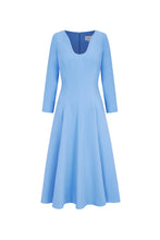 Load image into Gallery viewer, Arlena Midi Dress Breeze Blue Cloqué