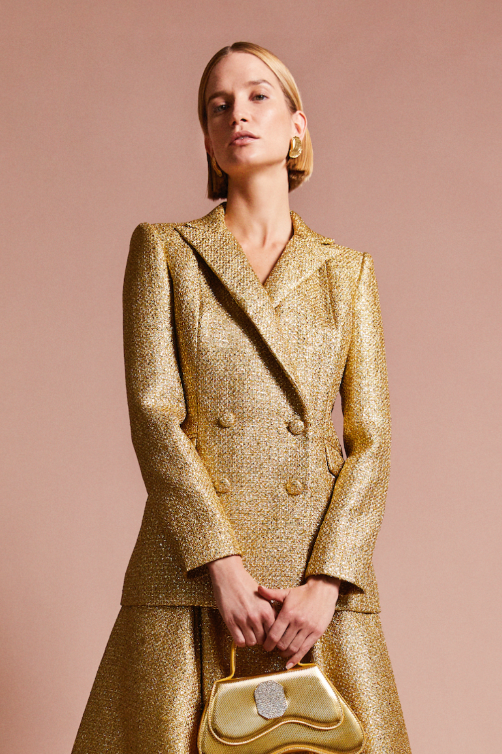 Rappalo Blazer Gold Tweed