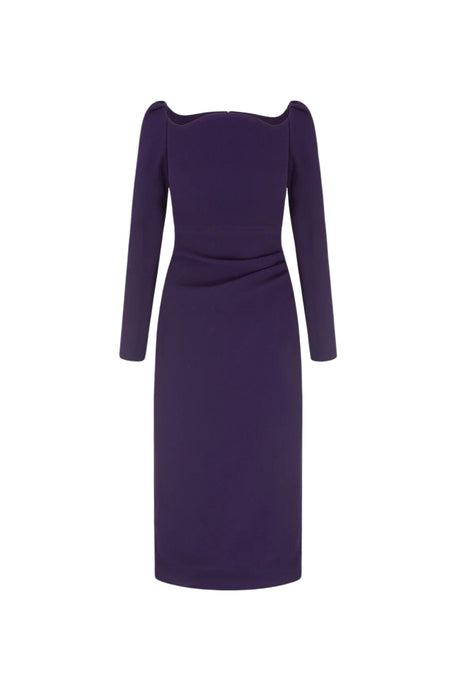 Halley Dress Stretch Crepe Blackcurrant