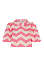 Load image into Gallery viewer, Palm Beach Clara Top Pink Chevron Silk