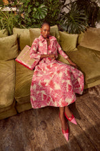 Load image into Gallery viewer, Remy 50s Midi Skirt Palm Jacquard