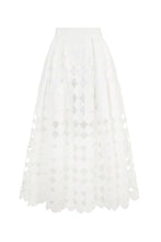 Load image into Gallery viewer, Rae Skirt White Geometric Lace