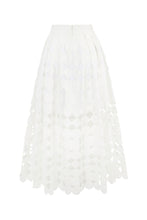 Load image into Gallery viewer, Rae Skirt White Geometric Lace