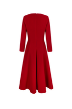 Load image into Gallery viewer, Arlena Midi Dress Ruby Cloqué