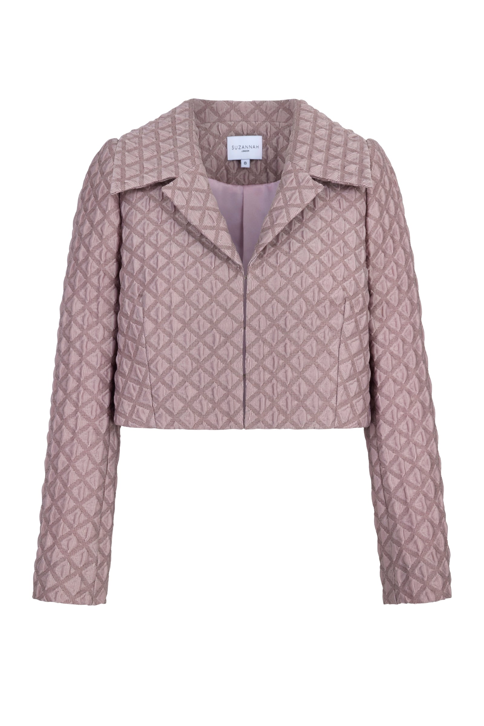 Remy Cropped Jacket Vintage Pink Diamond Cloqué