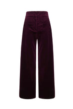 Load image into Gallery viewer, Brooklyn Trousers Plum Velvet