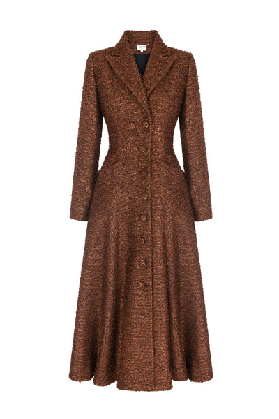 Suzannah London, Madrid Coat Dress Metallic Tweed