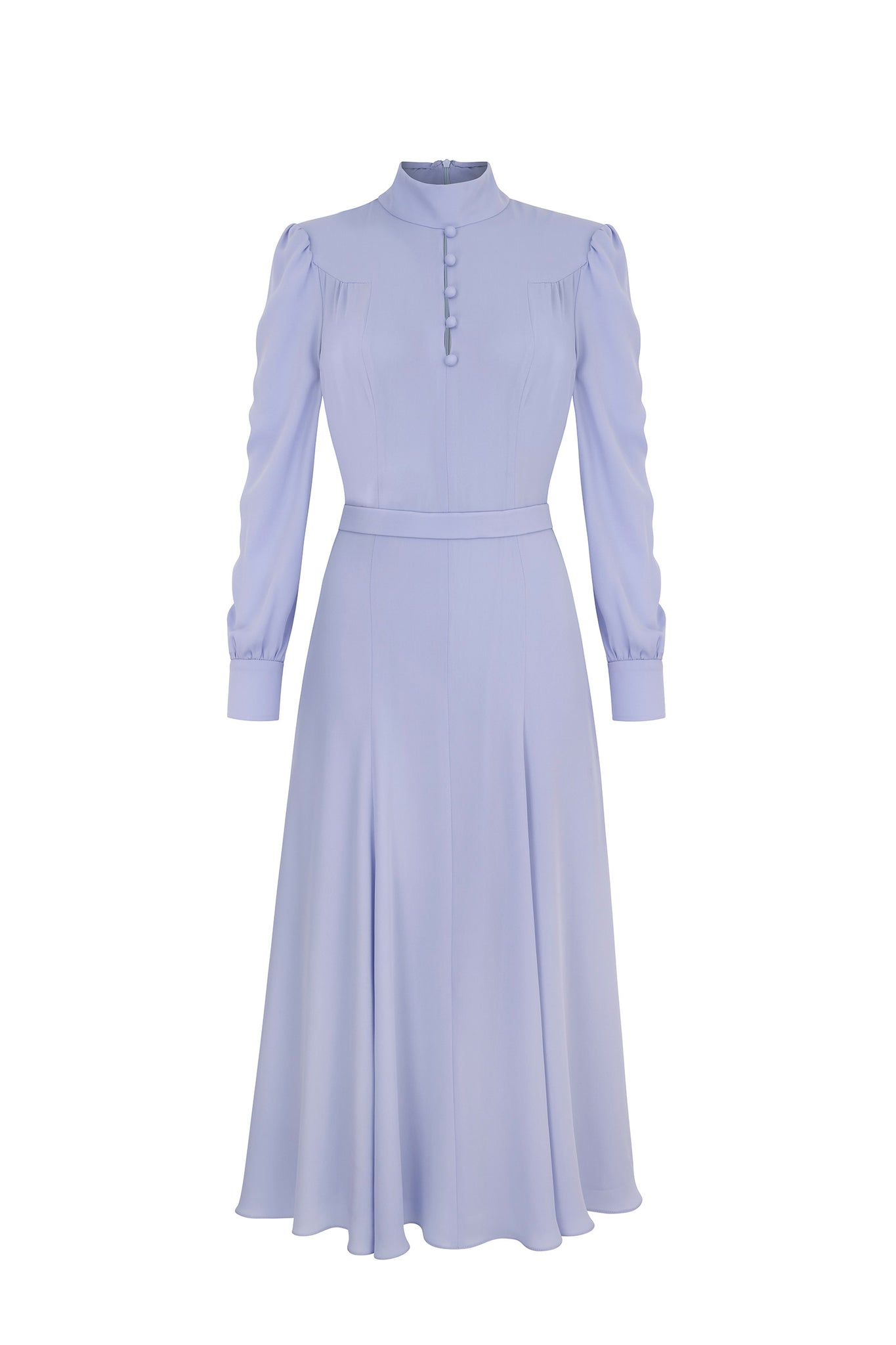 Biarritz Dress Lilac Silk Crepe | Suzannah London