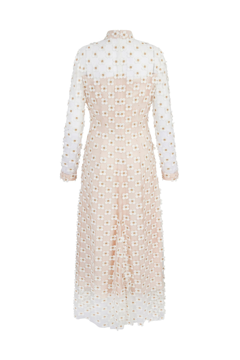 Keres Dress Ivory Appliqué Daisy Lace | Suzannah London