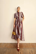 Load image into Gallery viewer, Delphine Dress Metallic Check