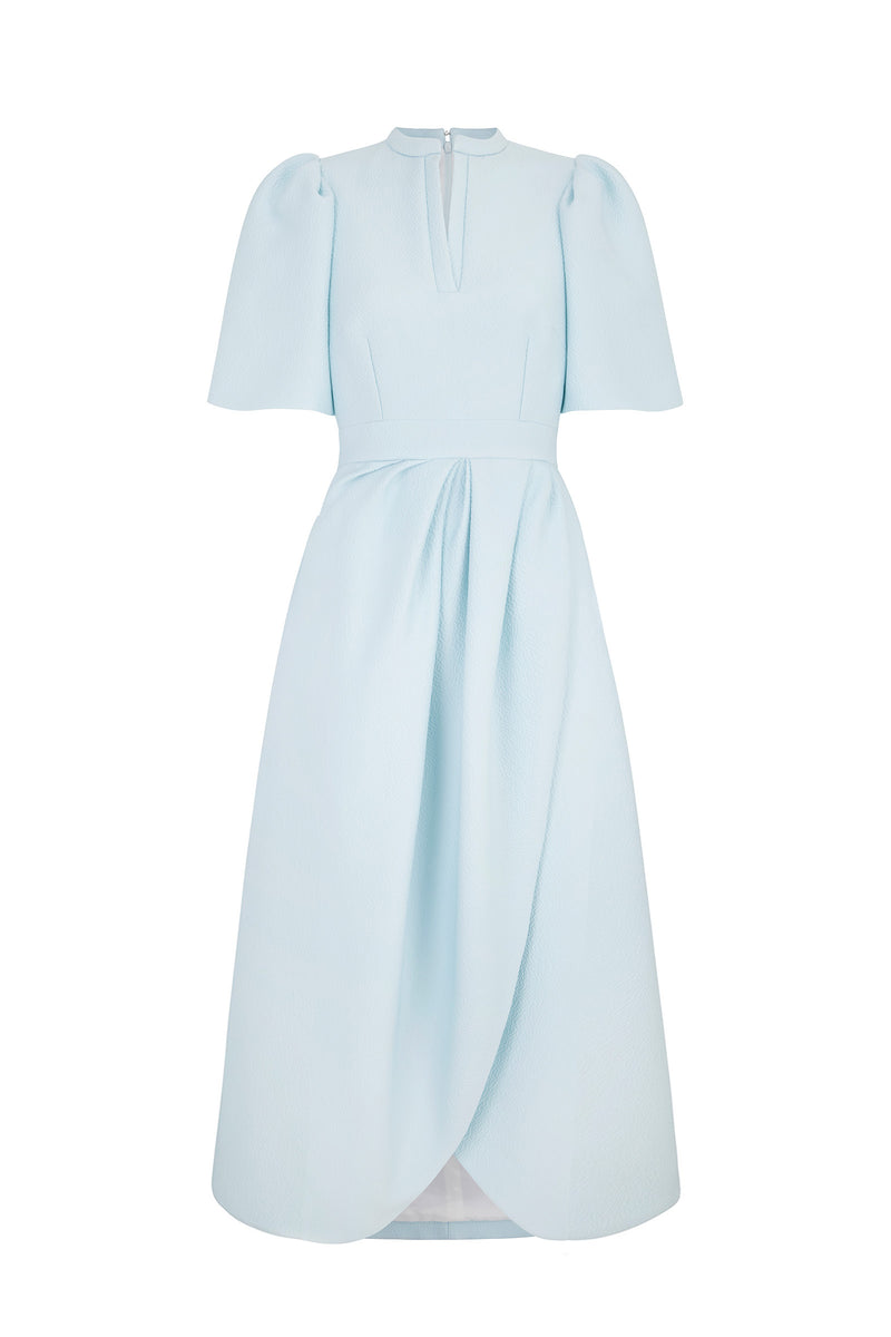 Delphine Dress Ice Blue Cloqué