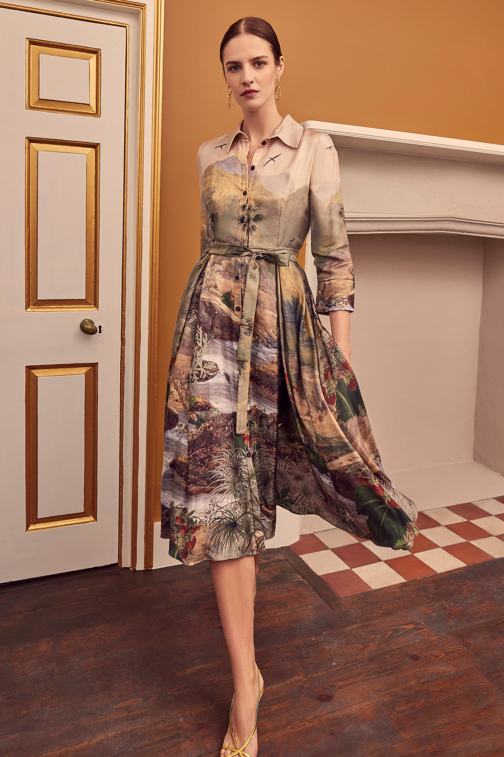 Dolce Vita Suzannah London Luxury Silk Shirt Dress