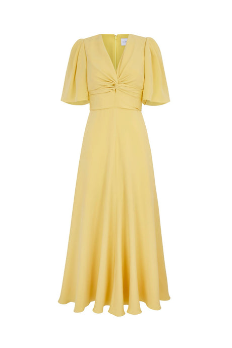 Holland Dress Yellow Silk Crepe
