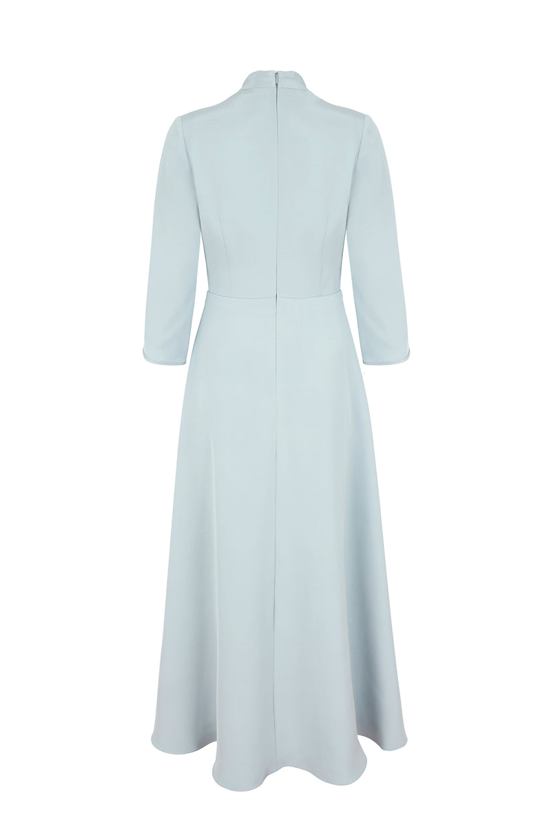 Fontaine Silk Crepe Dress | Ice Blue | Events & Mother Of The Bride ...