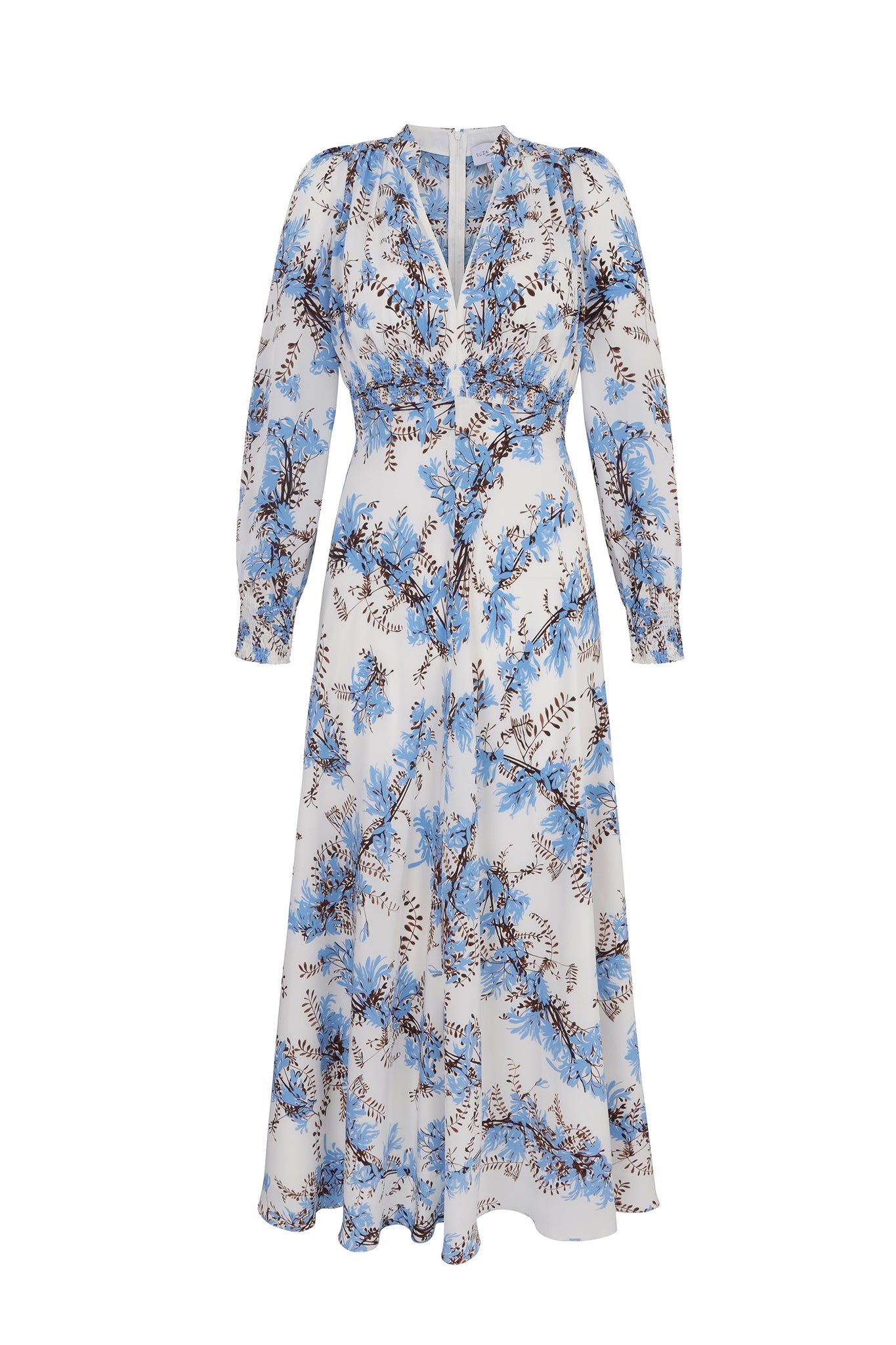 Georgina Silk Tea Dress Sophora Silk | Luxury Midi Dresses | Suzannah ...