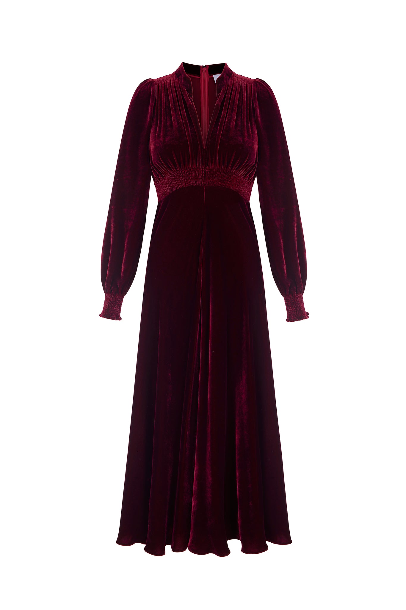 Ruby Velvet Grandad Dress | Suzannah London