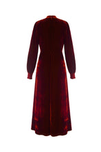 Load image into Gallery viewer, Velvet Grandad Dress Ruby