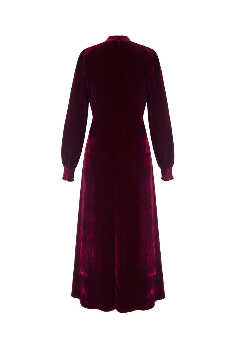 Ruby Velvet Grandad Dress | Suzannah London