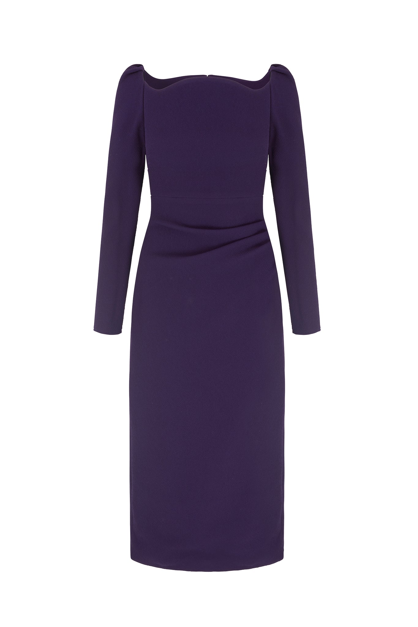 Halley Dress | Blackcurrant Stretch Crepe | Suzannah London