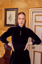 Load image into Gallery viewer, Kumiko Dress Navy Velvet