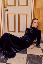 Load image into Gallery viewer, Kumiko Dress Navy Velvet