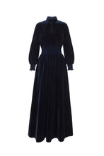 Load image into Gallery viewer, Kumiko Dress Navy Velvet