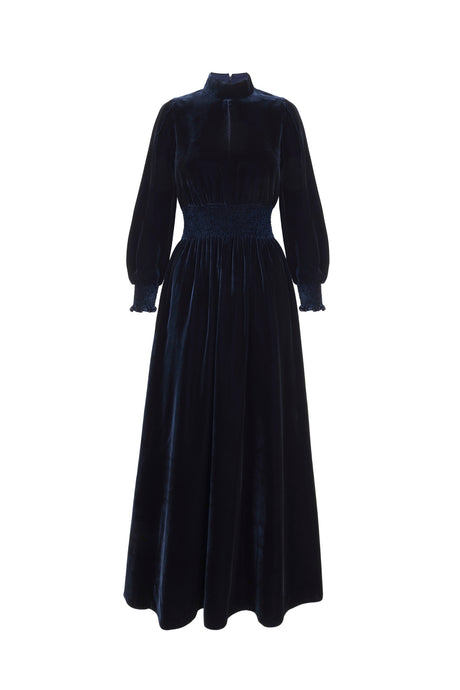 Kumiko Dress Navy Velvet