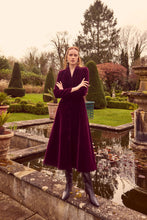 Load image into Gallery viewer, Louisa Coat Dress Sustainable Plum Velvet