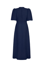 Load image into Gallery viewer, Delphine Dress Navy Cloqué