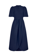 Load image into Gallery viewer, Delphine Dress Navy Cloqué