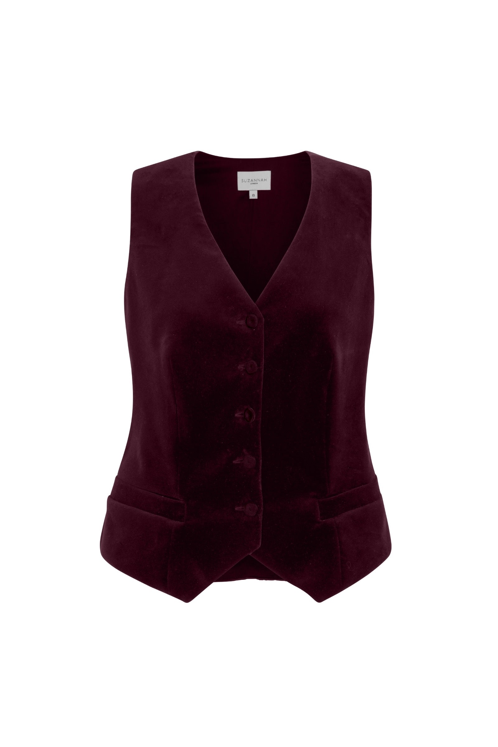 Tuxedo Waistcoat Plum Velvet