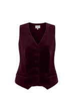 Load image into Gallery viewer, Tuxedo Waistcoat Plum Velvet