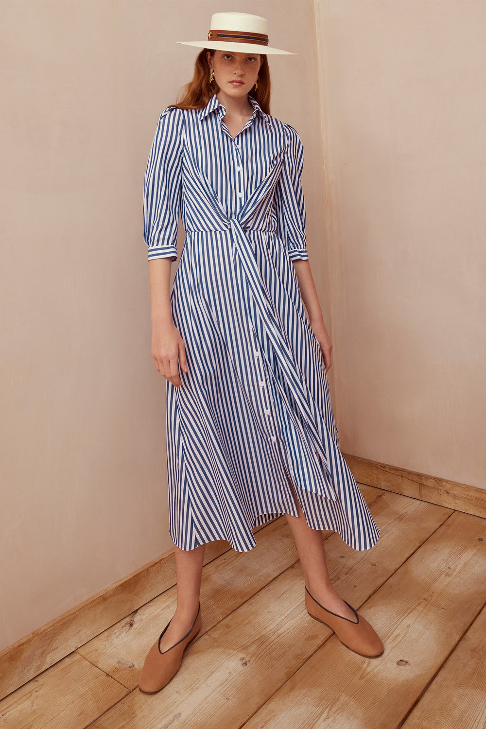 Shirt striped dress on sale