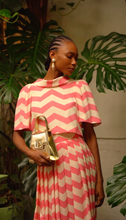 Load image into Gallery viewer, Palm Beach Clara Top Pink Chevron Silk