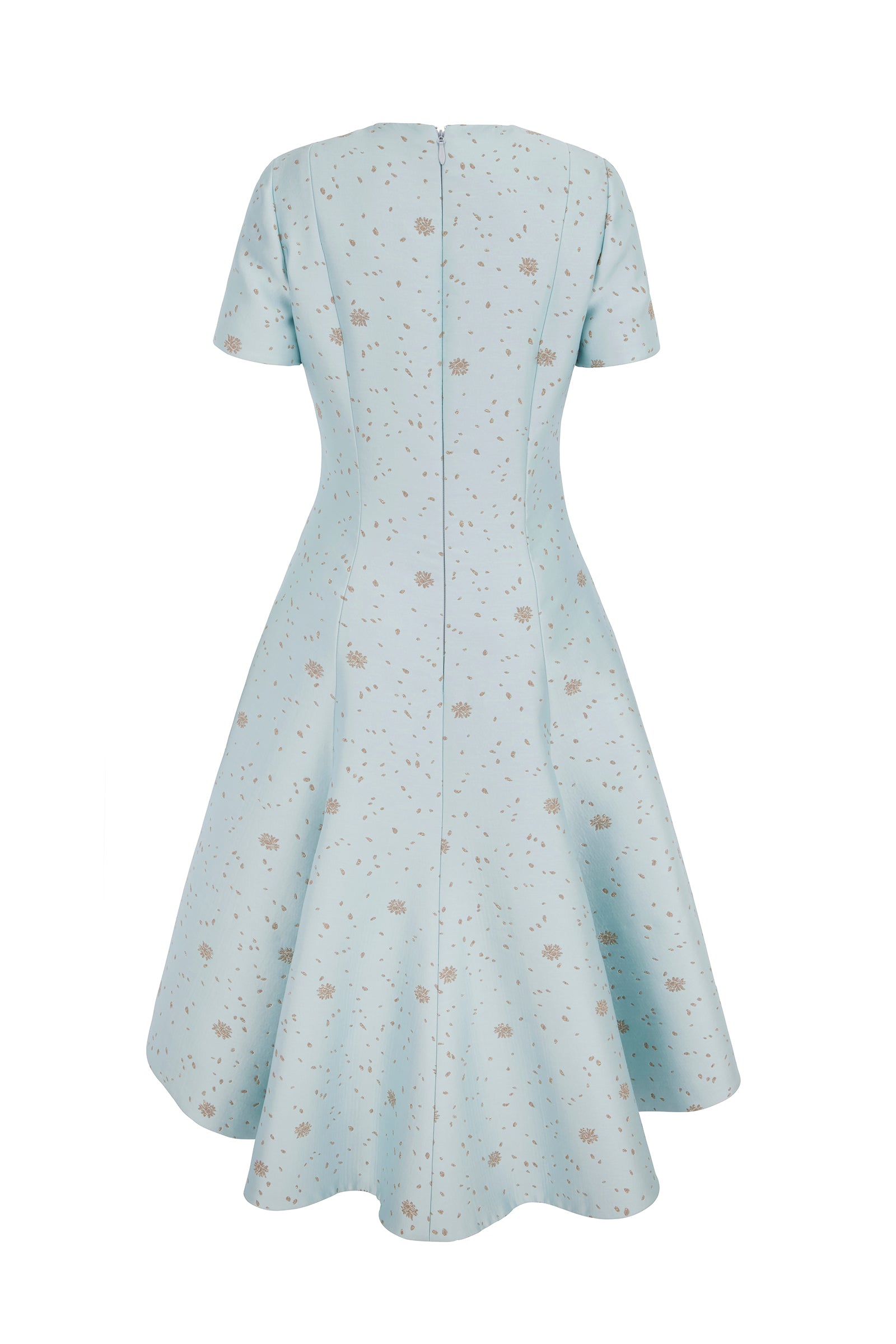 Cape and Showstopper Outfit Petal Jacquard Blue | Suzannah London ...