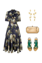 Load image into Gallery viewer, Prue Silk Dress Hydrangea