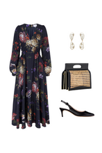 Load image into Gallery viewer, Lydia Dress Silk Painterly Floral