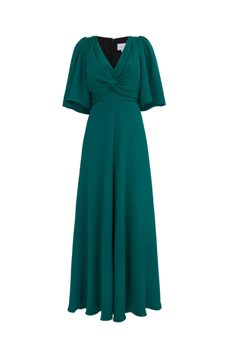 Phoenix Gown Jade Silk Crepe