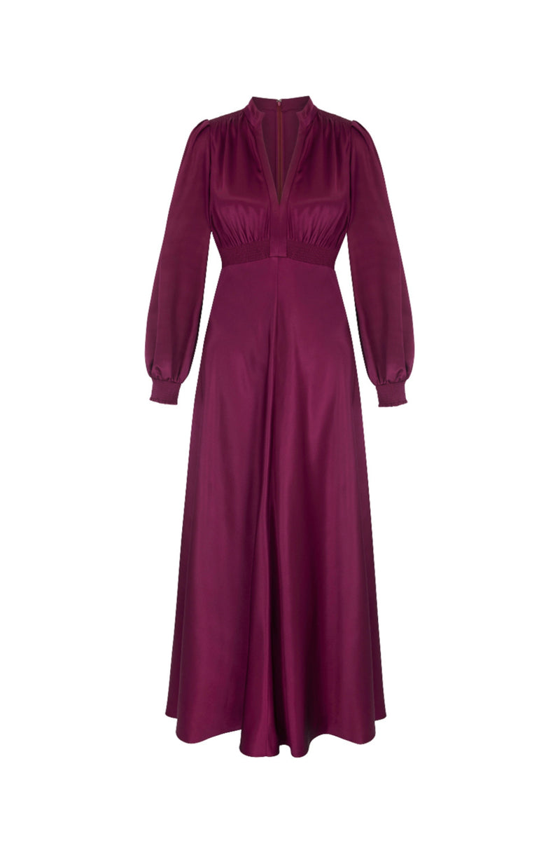 Gloria Lux Midi Dress Plum