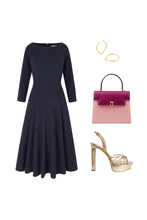 Load image into Gallery viewer, Oslo Jersey Dress Navy