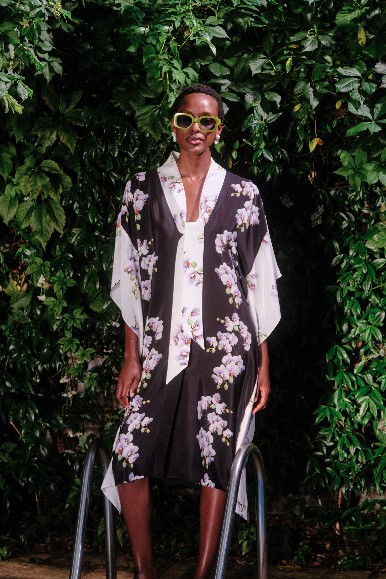 Shutters Printed Silk Kaftan x Kate Scott