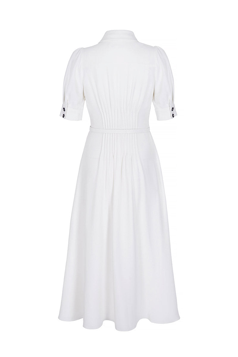 Adelyn Couture White Silk Shirt Dress – Suzannah London