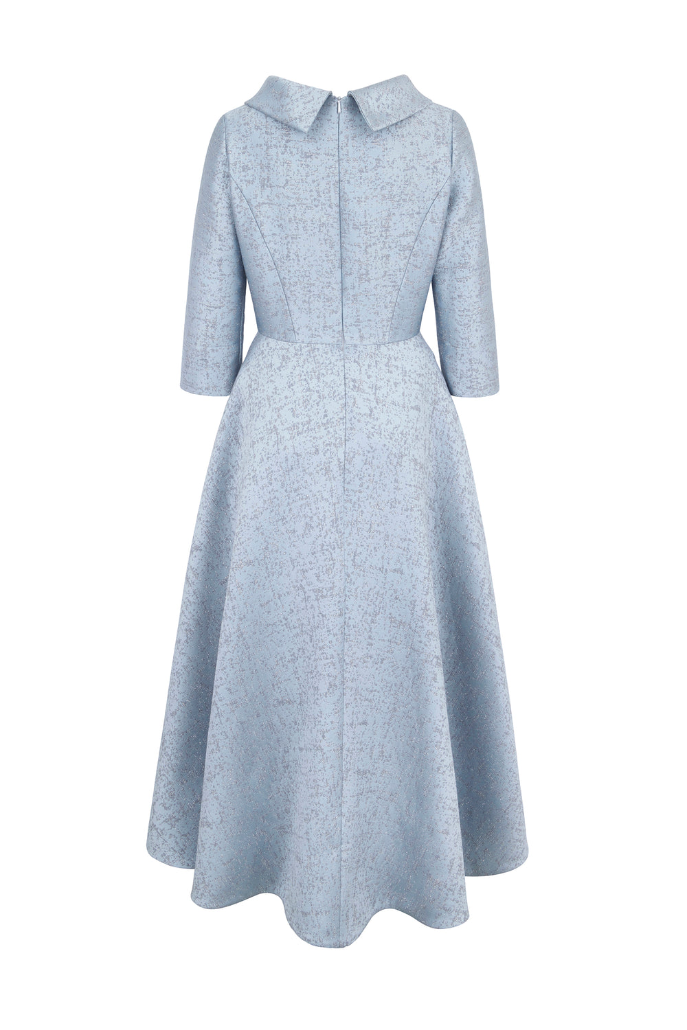 Blythe Midi Dress Moonstone Molten Jacquard – Suzannah London
