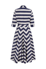 Load image into Gallery viewer, Edith Stripe Cotton Shirt Dress