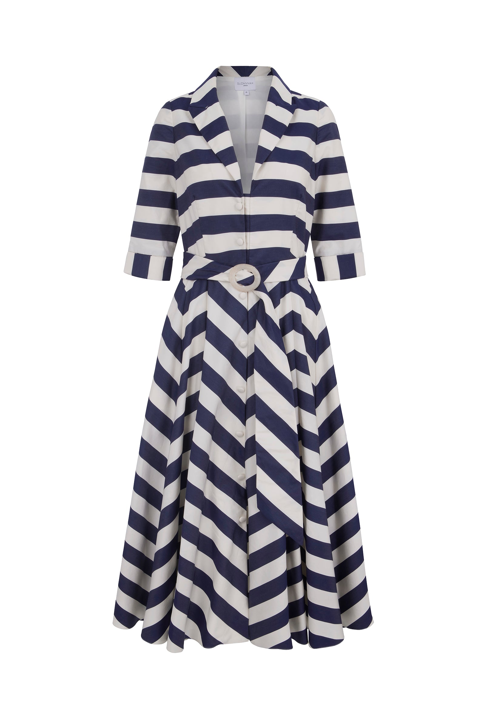 Edith Stripe Cotton Shirt Dress